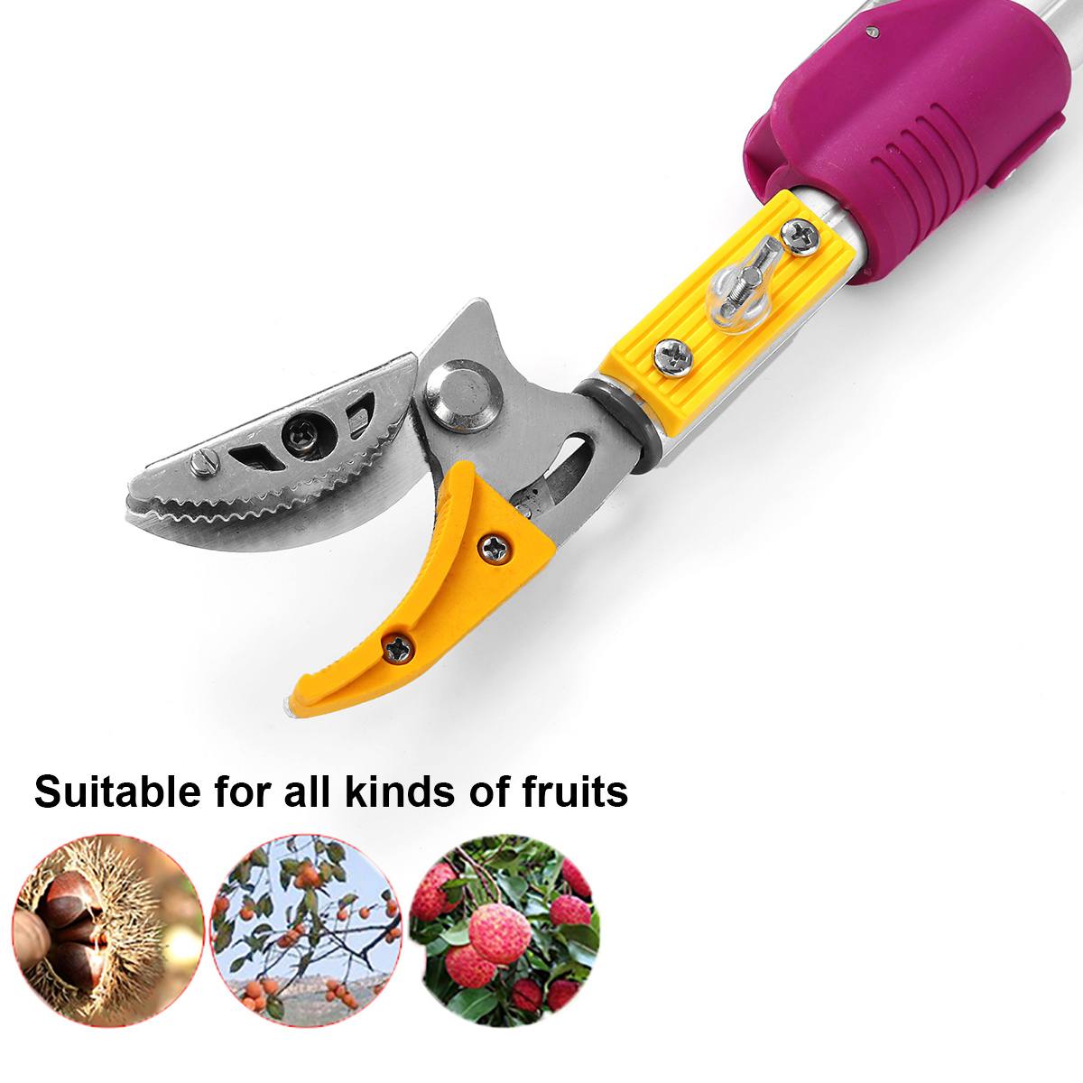 2.2m Extra Long Reach Pruner Cut and Hold Bypass Pruner Max Cutting 1/2 inch Fruit Picker and Tree Cutter For Garden