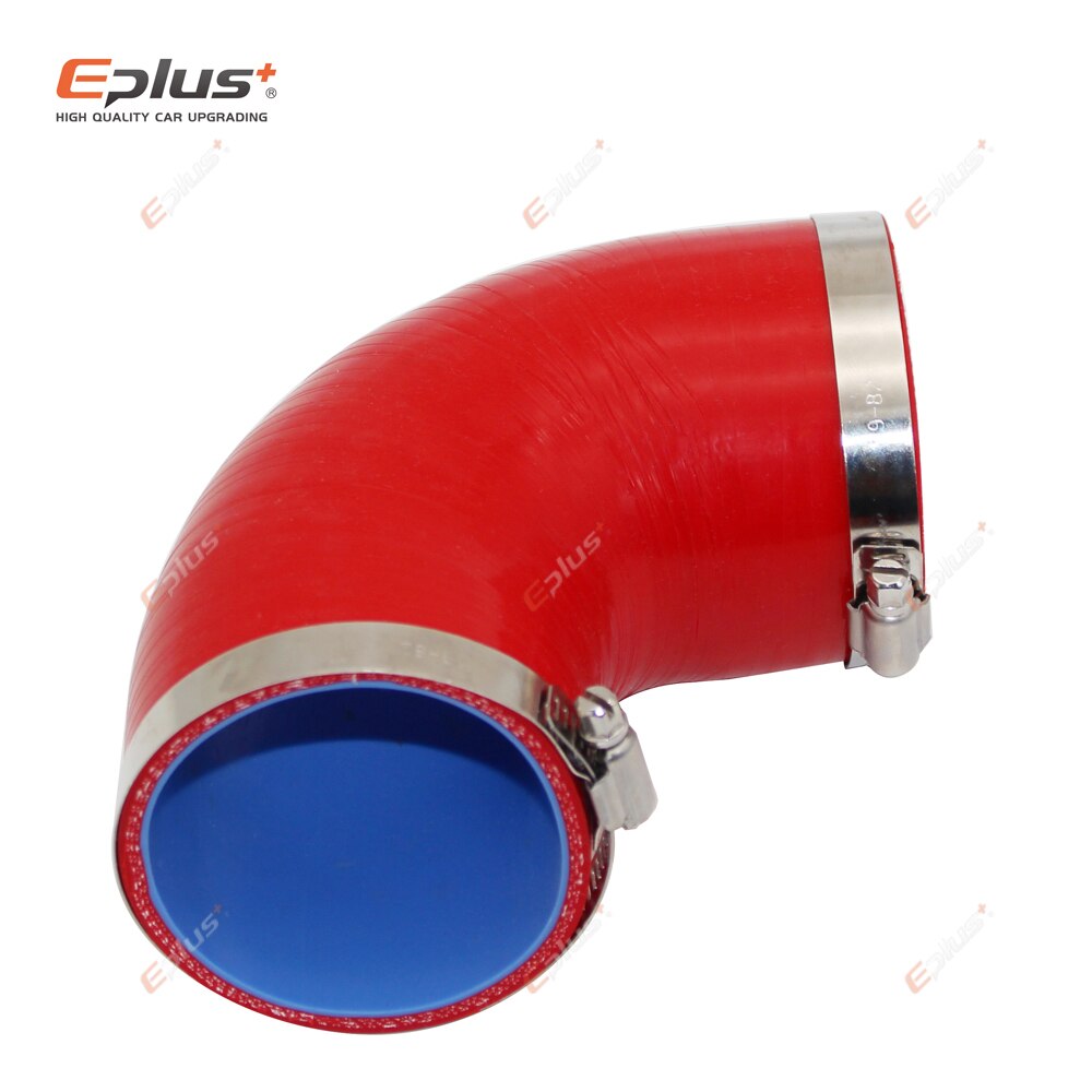 EPLUS – Connecteur universel de tuyau en silicone, tuyau d'admission de turbo refroidisseur d'air, 90 degrés, plusieurs tailles, rouge