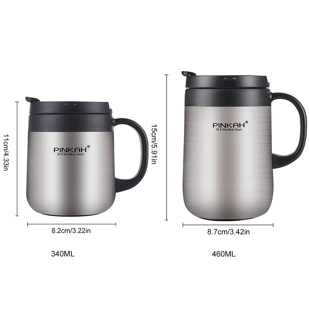 Thermos Mugs 340ml/460ml Business Style Stainless Steel Thermos Mugs Car Vacuum Flasks Coffee Tea Cups Thermol Water Bottle