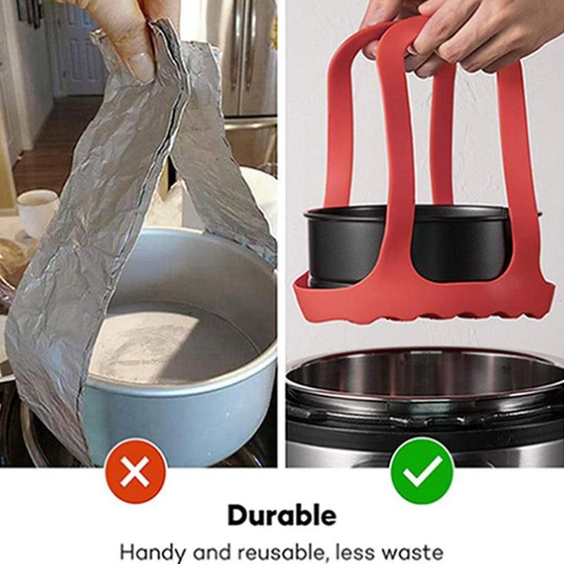 Pressure Cooker Sling Silicone Steamer Lifter Accessories Heat Cookers Mat Pad Insulated Crock Rack Pot Kitchen Drain Egg G4G0