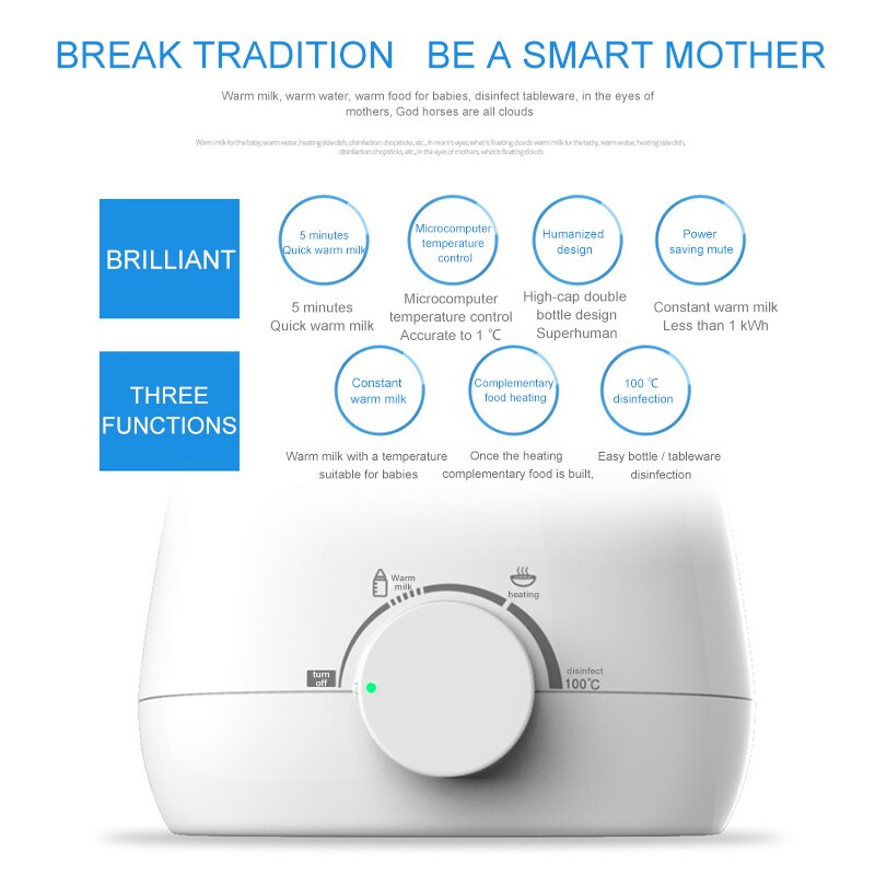 Portable Double Feeder Food Warm Sterilizer Thermostat Baby Feeding Bottle Warmer Heater Universal Baby Bottle Warm Milk Warmer