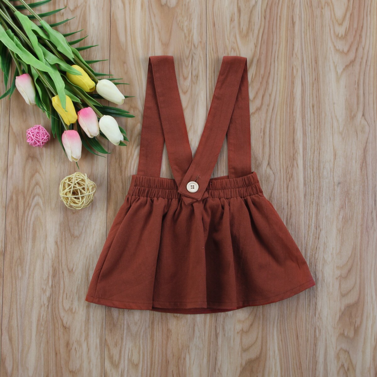 Sommar flickor barn baby klänning brun fest tutu ärmlös overall klänningar flicka kläder 0-3y
