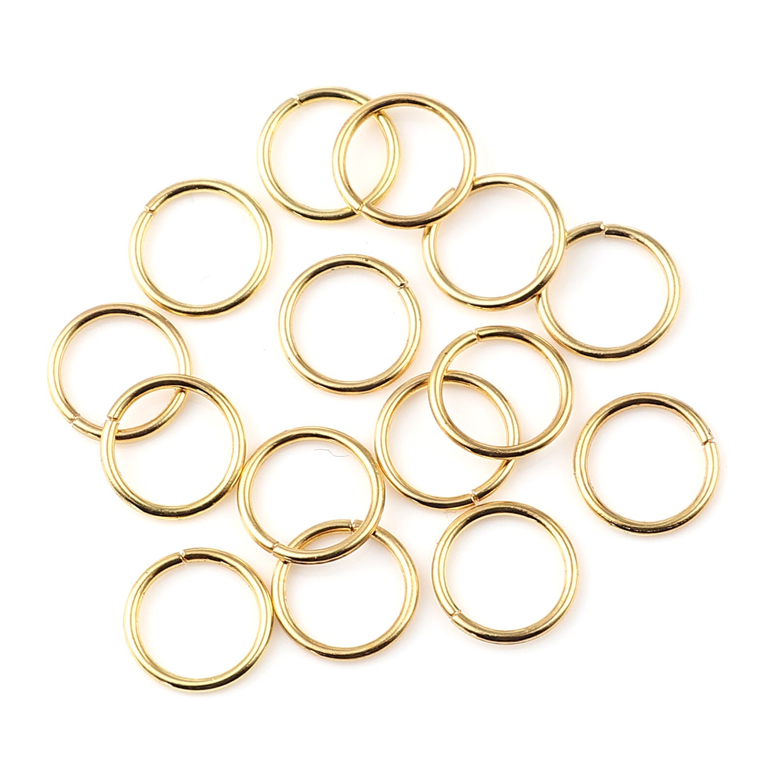 Anillos de salto abiertos de aleación de hierro multicolor de varios tamaños, anillos circulares para hacer joyas DIY, 3-12mm, , 200 unids/set: L / Blanco