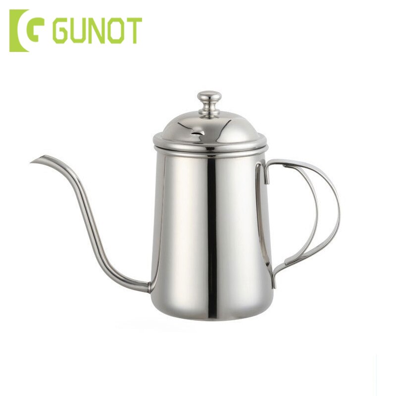 GUNOT Turkish Coffe Pot With lid Coffe Maker Stainless Steel Gooseneck Kettle Portable Matte Espresso Maker Tea Pot