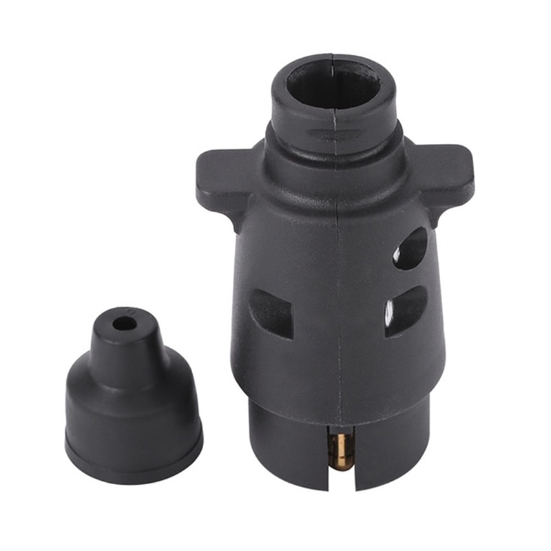 Plastic 7 Pin Socket Plugs For Trailers RVs 12V 7 Way Round Standard European Car Plug Connector