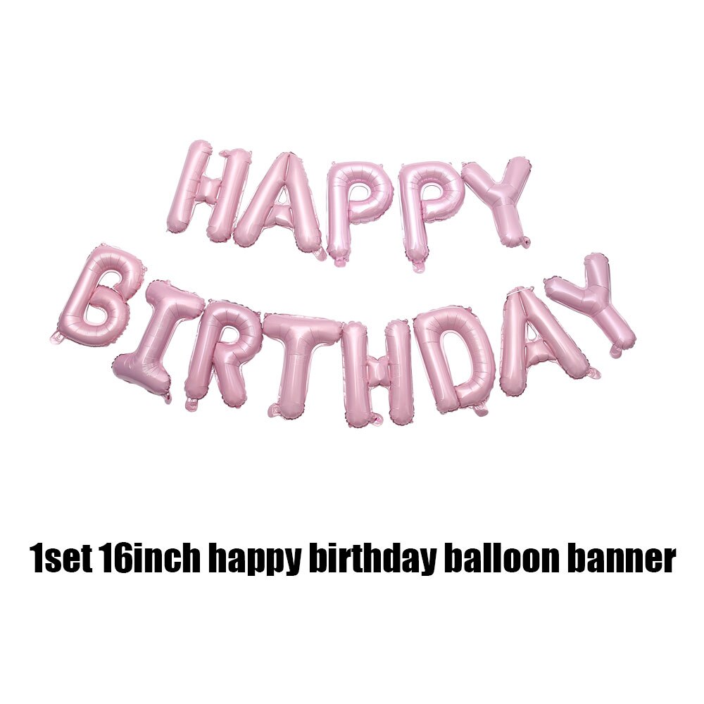 16 inch Letters Happy Birthday Foil Balloon Birthday Party Decorations Adult Kids Alphabet Air Balloons Baby Shower Supplies 63D: 2