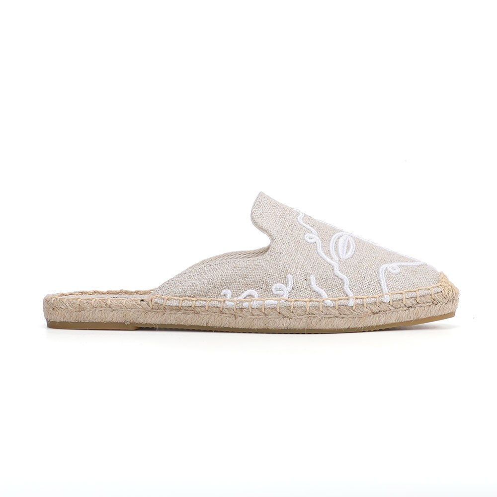 Tienda Soludos Espadrilles Hausschuhe Für Für Flache Echt Angebot Hanf Sommer Gummi Drucken Frau Schuhe Maultiere Pantufa