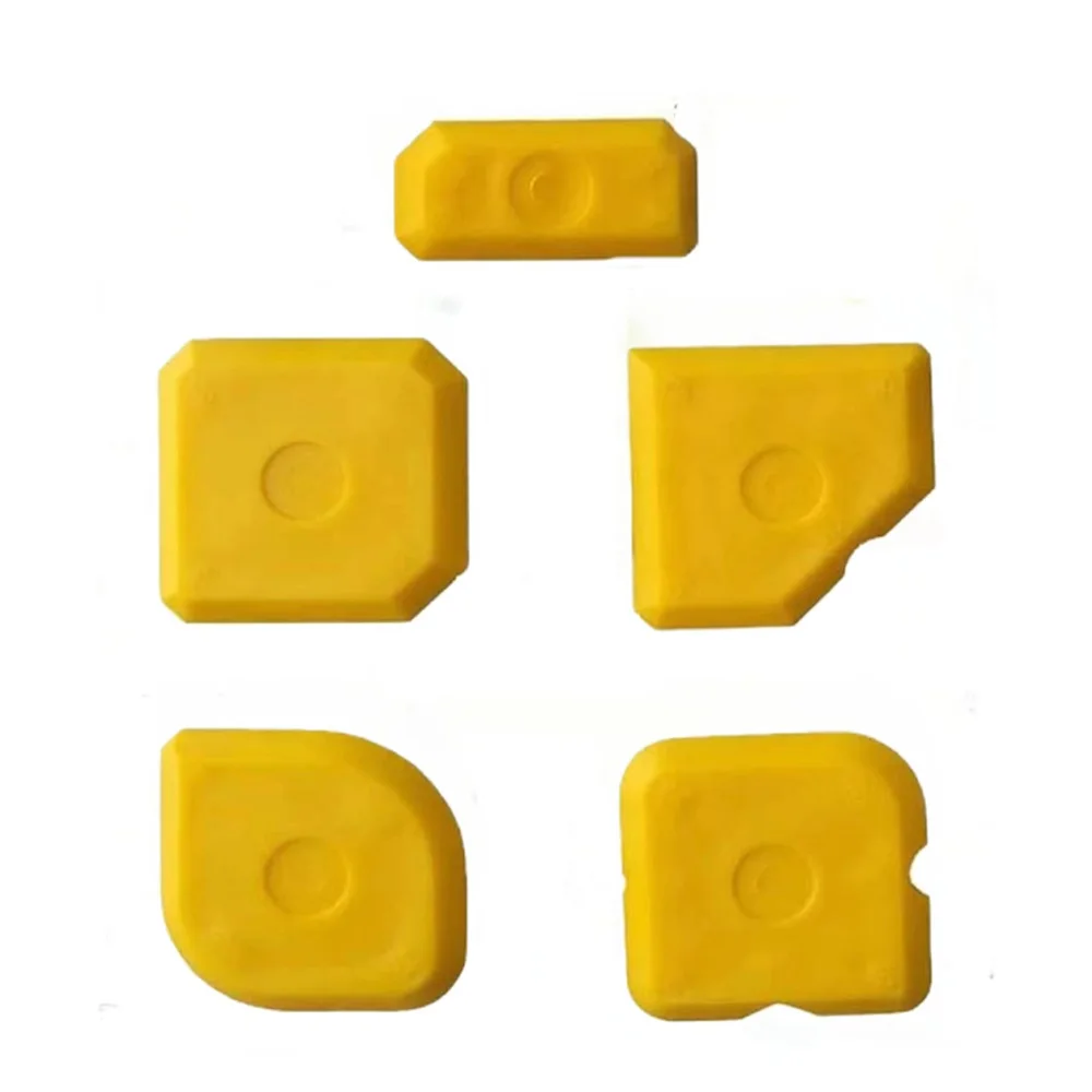 5in1 Silicone Scraper Squeegee Glue Remover Knife Caulking Angle Beauty Crack Trowel Tool Grout Scraper Kit Multifunctional Home: black