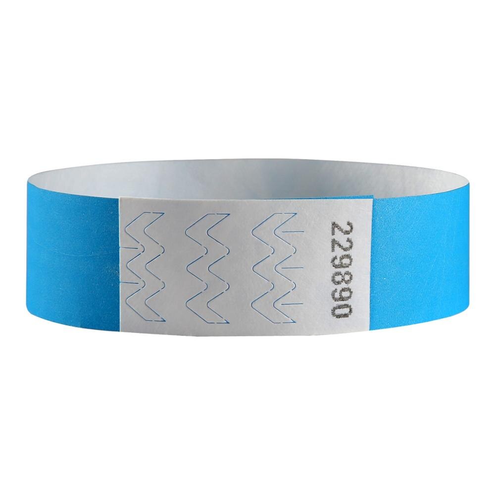 Neon Colors 3/4 inch Tyvek Wristbands with Numbers, Colorful ID Wristbands for Parties Events 500 pieces: Neon Blue