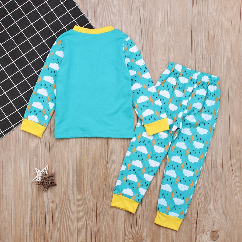 Rorychen Baby Meisjes Pyjama Wolken Nachtkleding Kinderen Pijamas Jongens Pyjama Lange Mouwen Katoen Nachtkleding Voor 2-7 Jaar