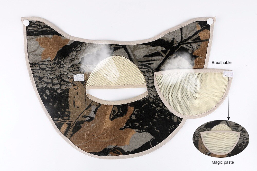 Chapéus de pesca com camuflagem ventilada, chapéus para pesca, com aba larga e proteção uv