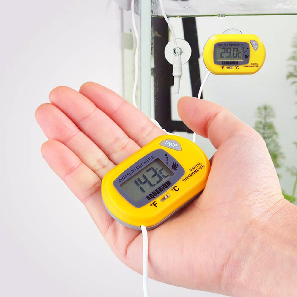 NICREW termometro acuario termómetro para acuario Sensor de pantalla LCD Digital con cable para pecera accesorios termómetro para acuario