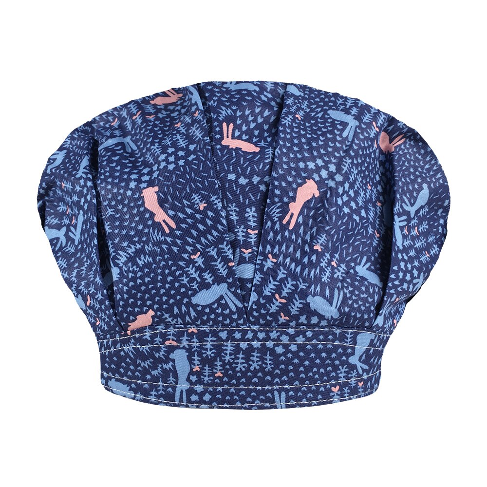 Adjustable cooking hat for men and women kitchen cafes elastic berets catering cooking caps printed work caps chef hat Long hair: photo16