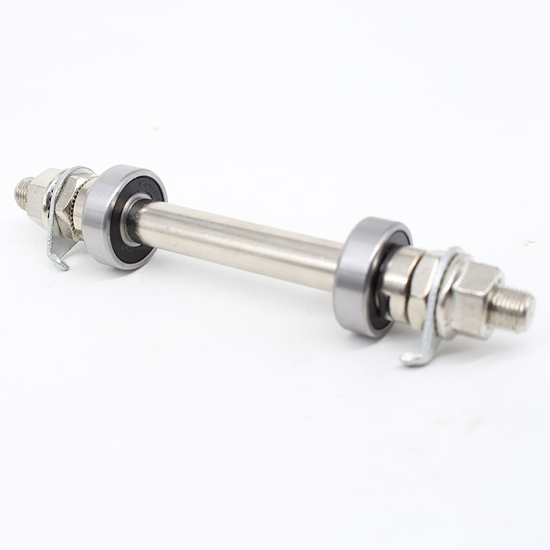 14CM 18CM Bicycle Wheel Hub Axle Front Rear 6000/6200 Bearing Solid Shaft Bicycle Axle Lever Bike Repair Tool Accessories: Burgundy