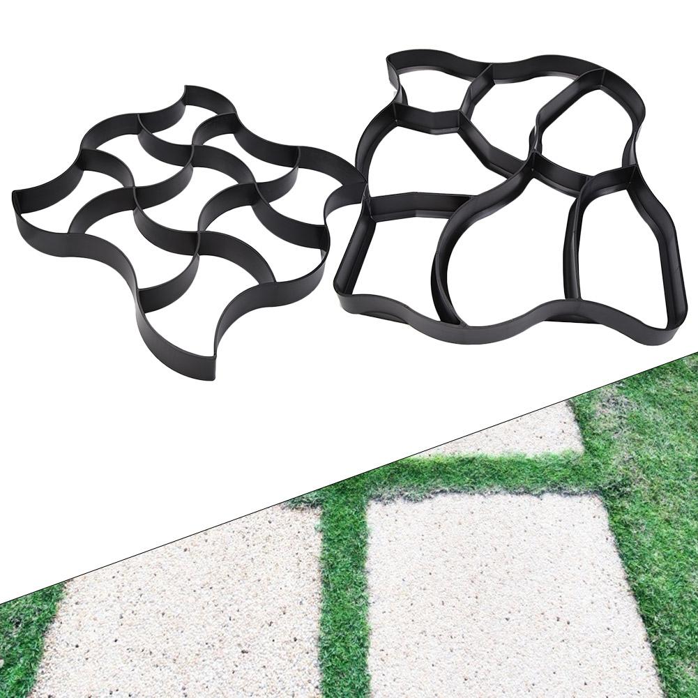 Molde para pavimento de jardín, pavimento de jardín DIY, pavimentación manual, Camino de piedras de ladrillo de cemento, moldes de hormigón, fabricante de caminos, herramientas de jardín reutilizables