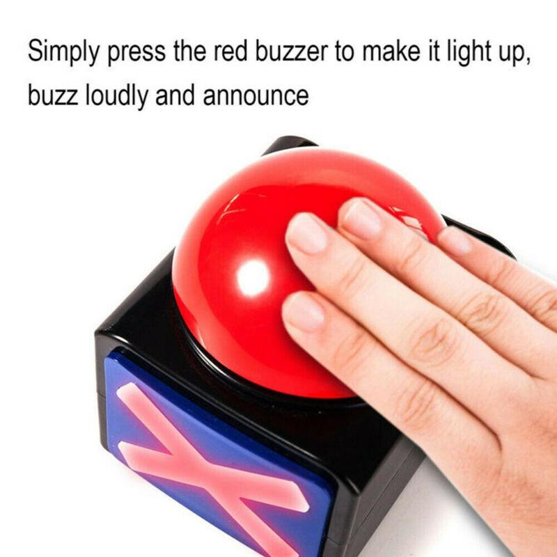 1pc leuke rode spel antwoord zoemer alarm knop doos met speelgoed stress licht geluid knop geen spel familie grote ventilatie ja verlichting pr  c4 i 9