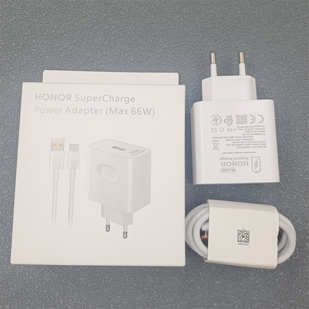 HONOR – chargeur d'origine 66W EU US, adaptateur mural rapide, câble USB 6A pour Honor X9C 90 80 Pro Magic 7 Lite Vs3 V3 V2 Vs2: KR