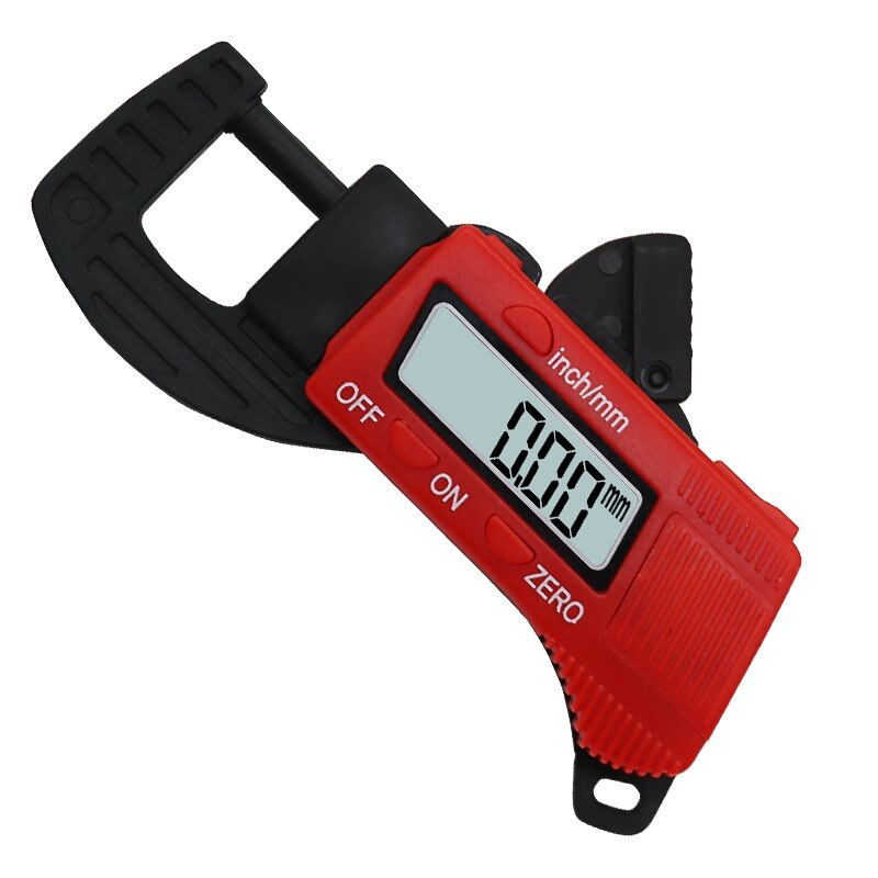 Qstexpress 0-12.7mm kolfiberkompositer digital tjockleksmätare för mikrometer