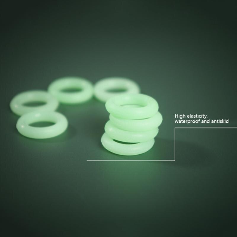 20/50x Zelt Nagel Fluoreszierende Ringe Silikon Leuchtenden Multifunktions Ring für draussen Camping Zelt Zubehör