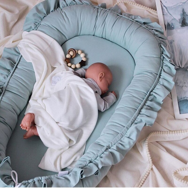 Removable Newborn Sleeping Nest Baby Beddings Set Soft Playpen Cot Co-sleeper Bassinet Crib Infant Cradle Mattress Cushion