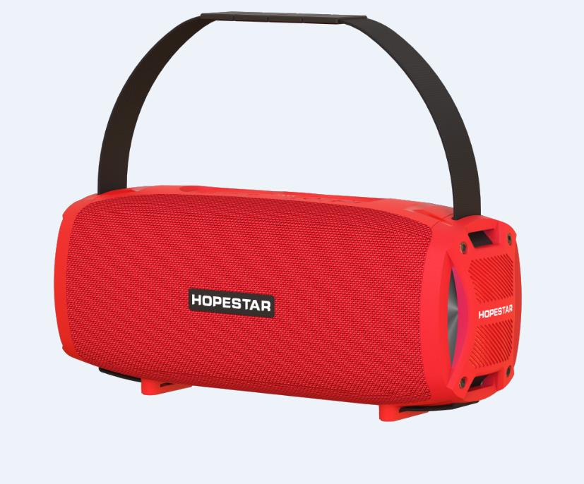 Hopestar H24PRO Bluetooth Speaker Draadloze Draagbare Outdoor Waterdichte Luidspreker Hifi Pc Subwoofer Fm Radio: red