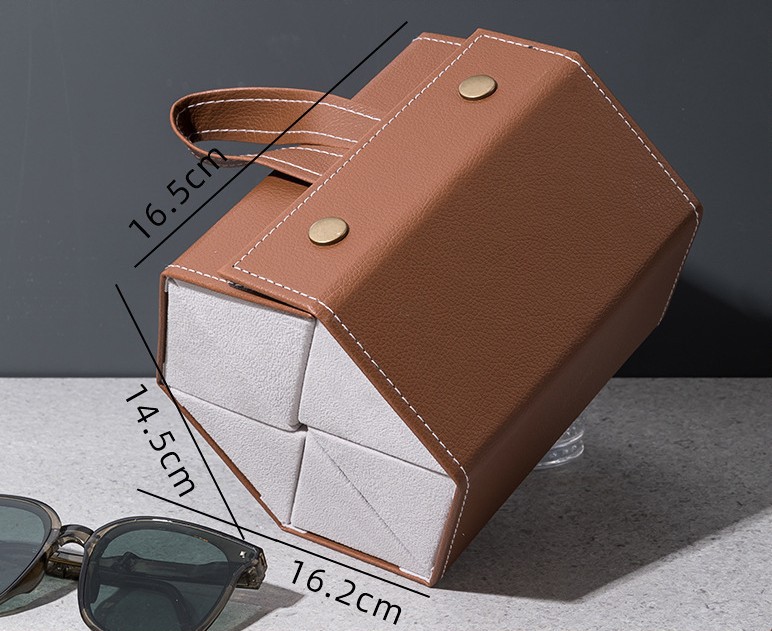 Organizador de gafas de sol con 2/3/4/5/6 rejillas, organizadores de viaje, accesorios, caja de almacenamiento para gafas, joyero portátil, estuche de maquillaje