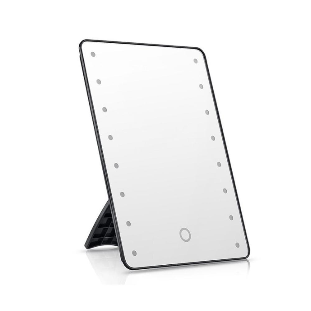 SDOJYKZ Makeup Mirror with 16 LEDs Cosmetic Mirror Switch Battery Operated Stand for Tabletop Bathroom Bedroom Travel: 1