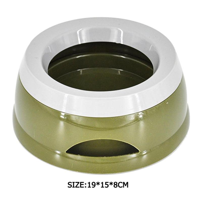 Cat Dog Splash Proof Drinking Bowl Puppy Food Drink Water Feeder Pets Supplies Lightness Portability Convenient Carrier: Green