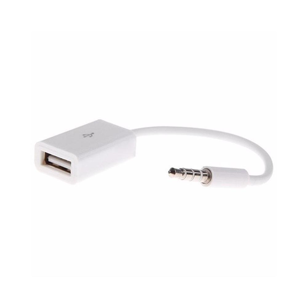 Jack 3.5 aux lydplugg til usb konverter usb kabel ledning disk u telefon stasjon  mp3 for biltilbehør flash adapter usb høyttaler