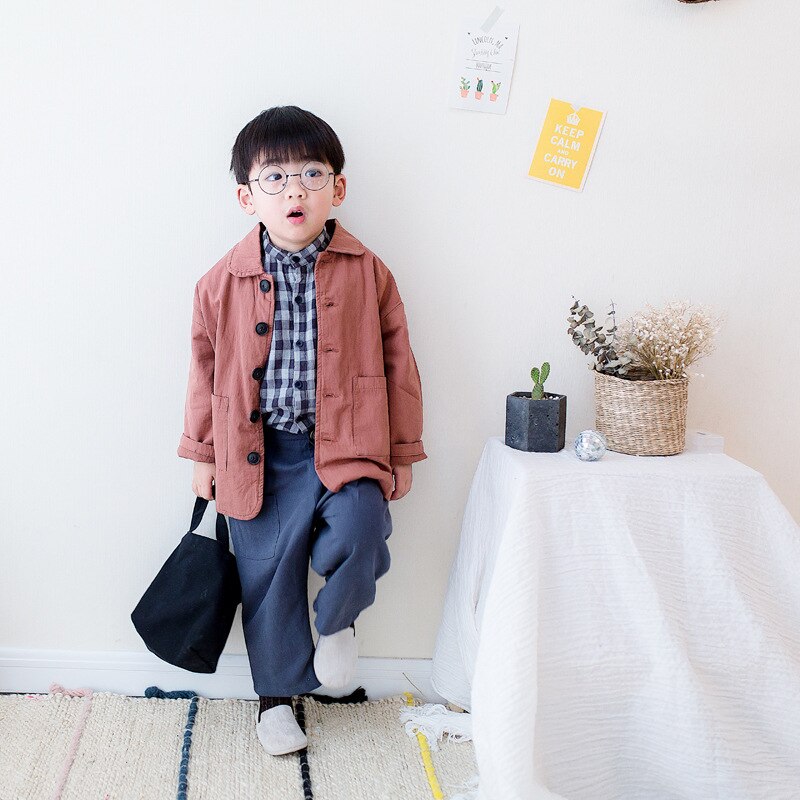 Nueva chaqueta rompevientos coreana para niños en la chaqueta de otoño para bebés