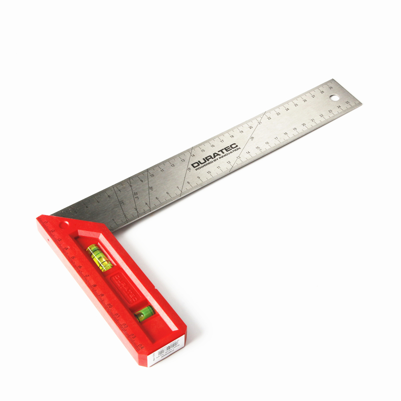 90 Grad drehbares Dreieck und rechtwinkliges Ecklineal 200 mm 300 mm 400 mm Kunststoffgriff für Holzbearbeitungs-Messwerkzeuge