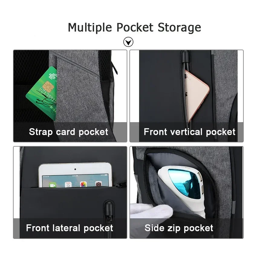 Backpack Men USB Charging Waterproof 15.6 Inch Laptop Casual Oxford Male Business Bag Mochila Computer Notebook Backpacks