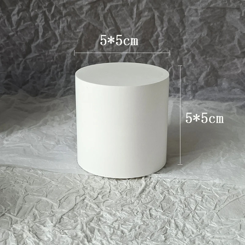 Sieraden Display Frame Cilindrische Gips Sieraden Display Oorbellen Sieraden Foto Rekwisieten Ovaal Dienblad Sieraden Plaat: Oranje/zwart