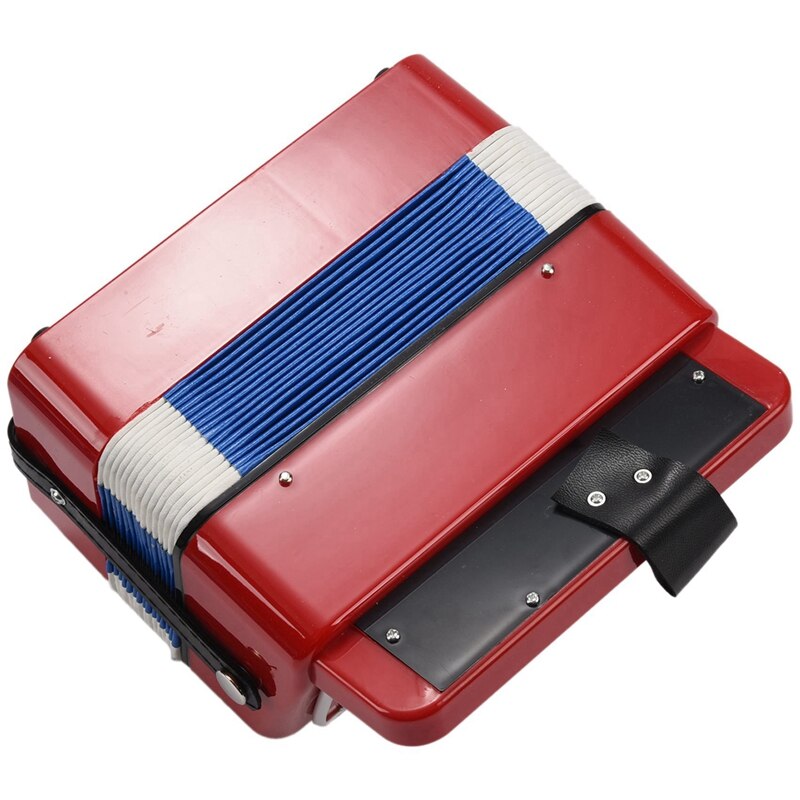 2x Mini Kleine Kinderen Keyboard Accordeon Rhythm Educatief Muziekinstrument Band Speelgoed Voor Kids Red & Blue