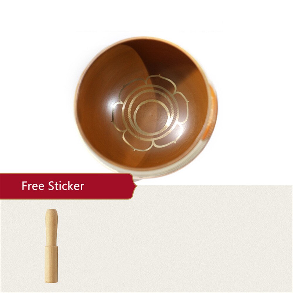 Jeu de 7 bols chantants tibétains, en cuivre du népal, fait à la main, Yoga, méditation, chant, Chakra, coloré, carillon d&#39;oreille: 1pc type 7