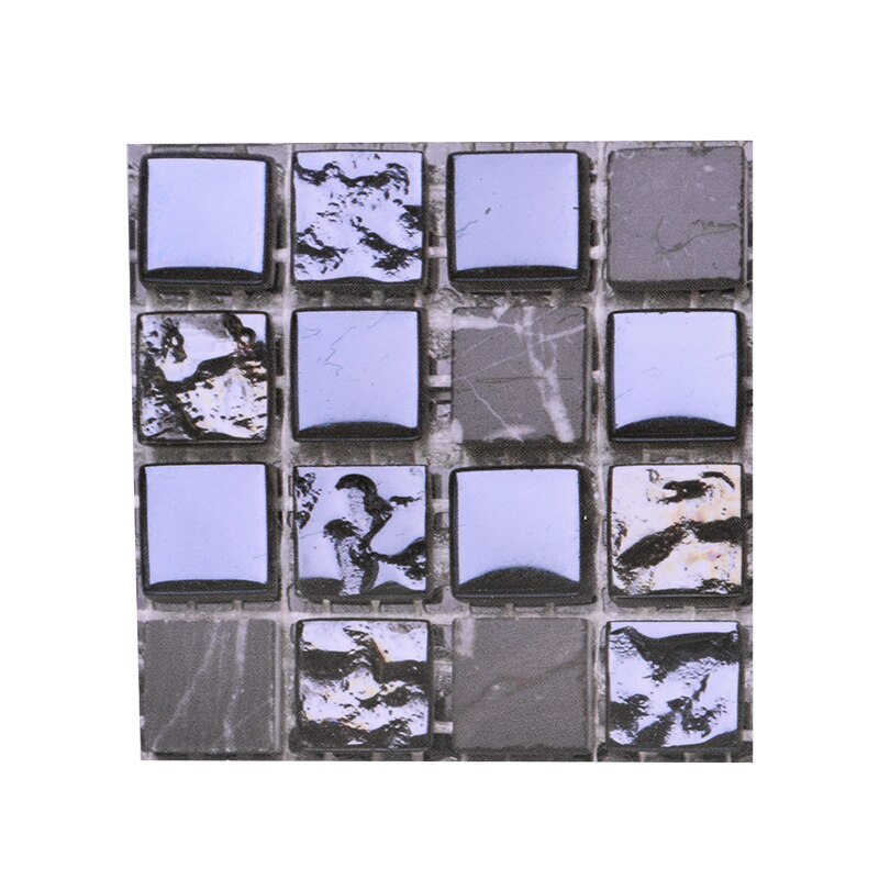 10Pcs 10*10cm 3D Self Adhesive Mosaic Tile Peel Sticker Kitchen Backsplash Bathroom Wall Tile Stickers Waterproof PVC Tiles: B10