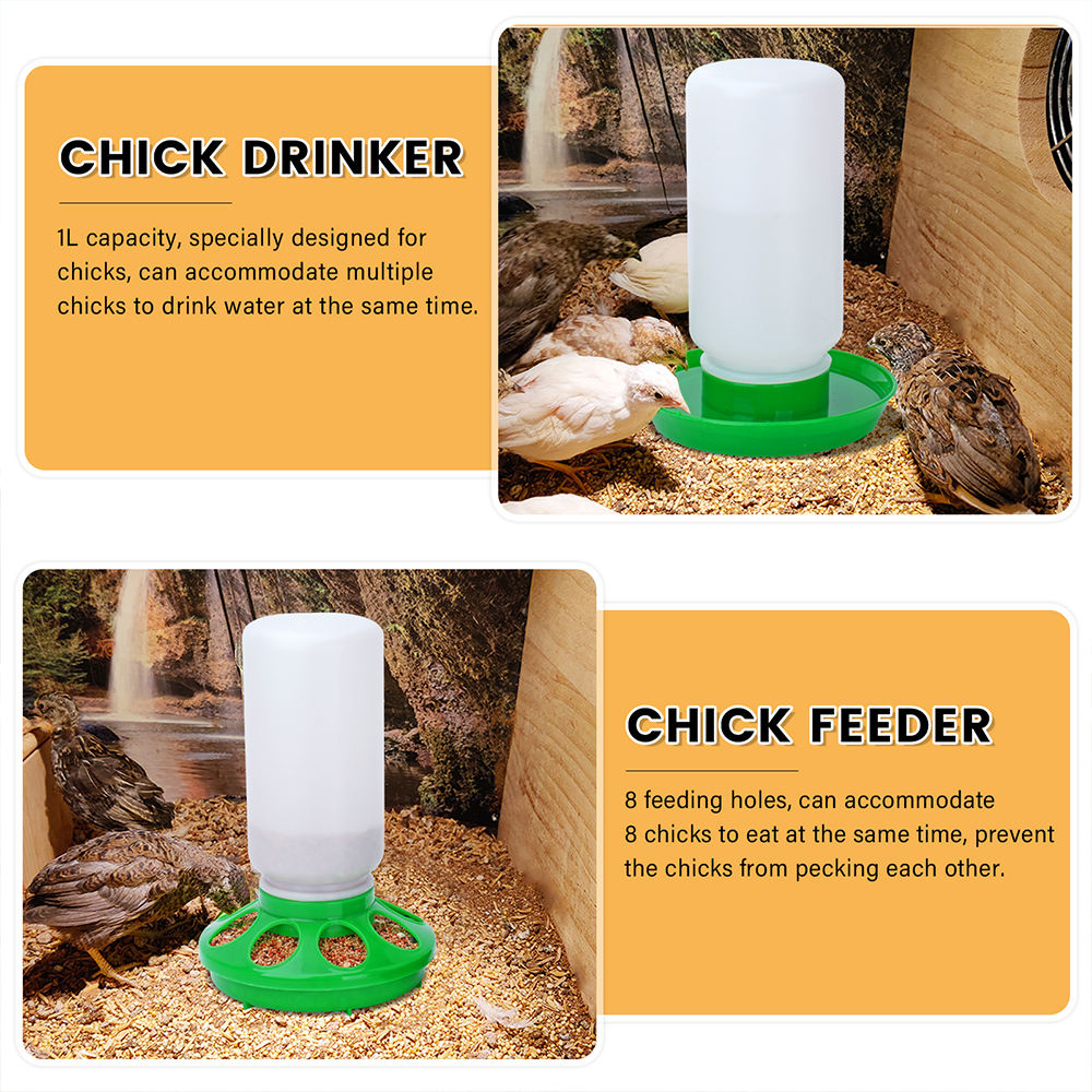1L Automatische Kip Water Feeder Emmer Vogel Voerbak Kip Voedsel Water Emmer Gevogelte Vogel Water Dispenser