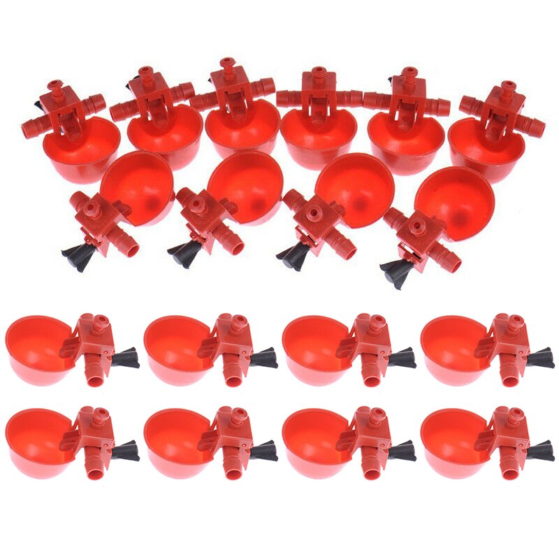 10/5pcs Poultry Water Drinker Cup Bird Coop Feed Cup Chick Hanging Cup Drink Fountains Birds Water Bowl Drink Watering Supplies