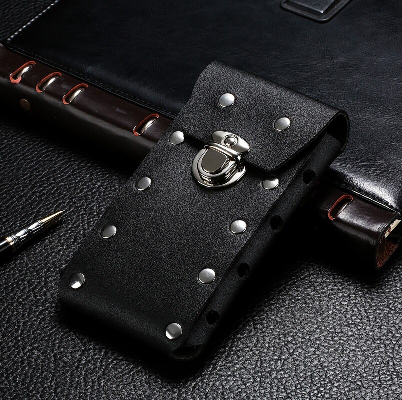 Universal Phone Pouch For S20 S10 S9 S8 S7 For iphone 11 XS Max XR XS 8 7 6 Smartphone Case Leather Cover Belt Clip Holster Bags: 160mm-85mm-30mm