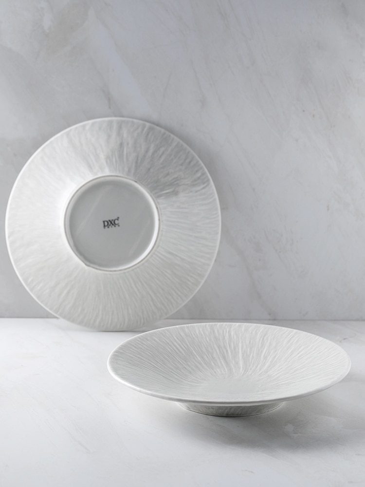 White Plates Porcelain Round Dishes Plates Serving Platter Dinner Tableware Dessert Assiette Kitchen Tools EK50CP