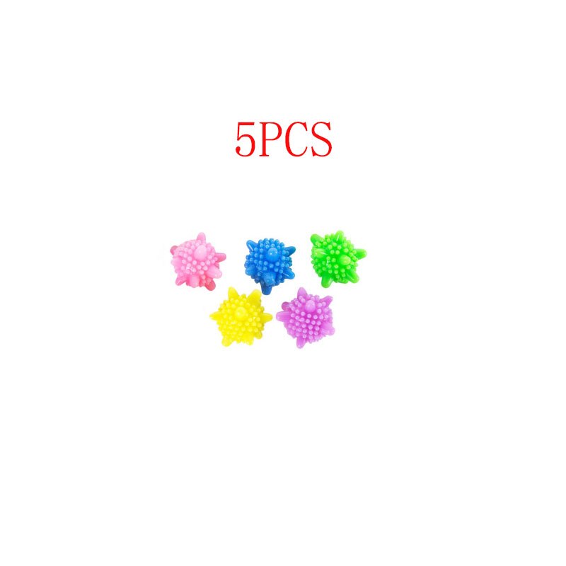 PVC Laundry Ball Household Washing Machine Cleaning Ball Hair Removal Cleaning Tool Wash Friendly Avoid Clothes Tangling: 5 PCS random color