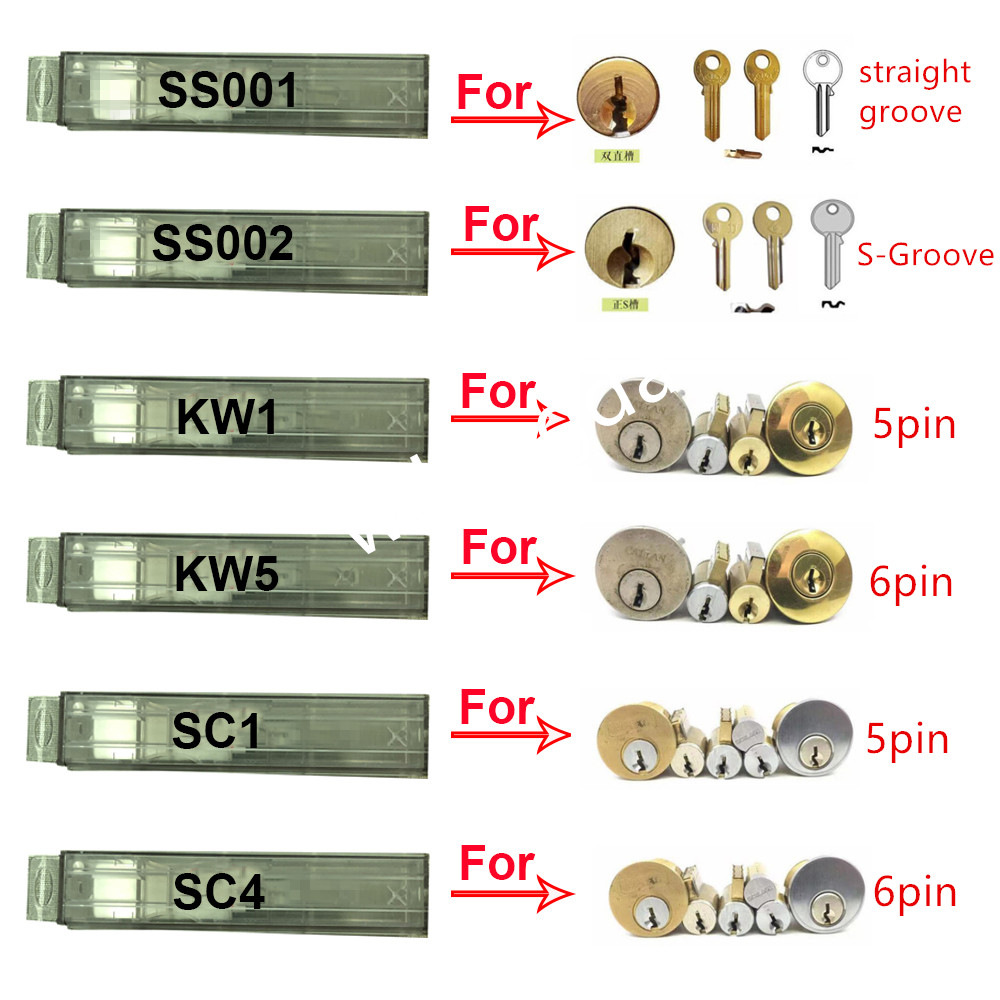 HOUSE LOCK Lishi 2 in 1 SS001 pro SS002 pro SS002 SS001 Decoder for civil locks Hand Tool Locksmith