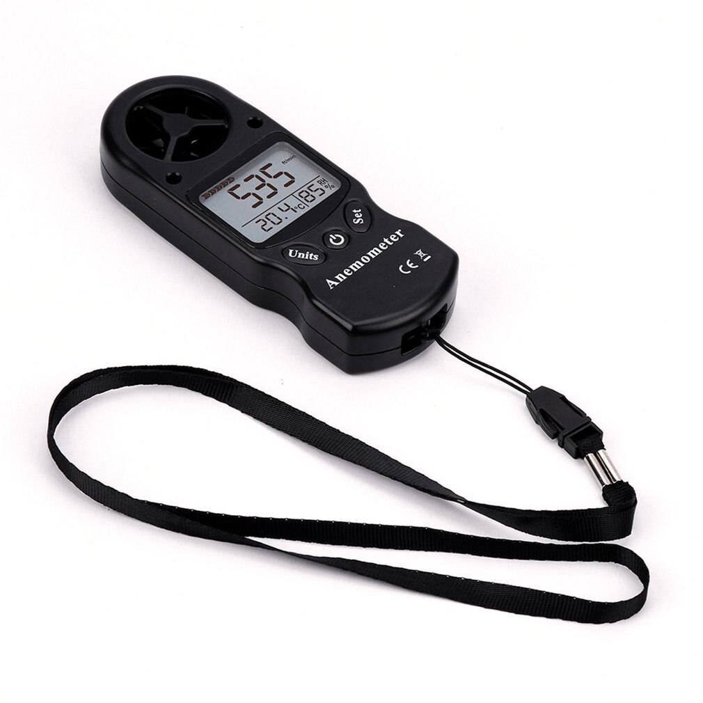 Mini Anemómetro Digital multiuso, anemómetro LCD TL-300 la velocidad y la temperatura del viento, medidor de humedad con higrómetro