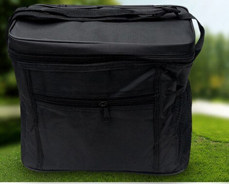 Stor tykkere foldende frisk holder køletaske madpakke til mad frugt skaldyr bøf isolering termisk pose isolering ispose: Sort