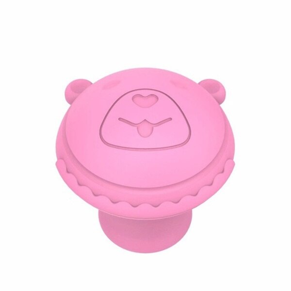 Face Slimming Tool Face Lift Skin Firming V Shape Facial Exerciser Instrument Portable Anti Wrinkle Cute Mouth Exercise Tool: Pink