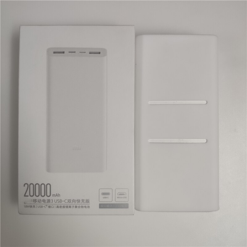 Case For Xiaomi Power bank 20000mAh 3 PLM18ZM 18W 2-Way Quick Charging USB C Portable Mi Powerbank 20000 external battery