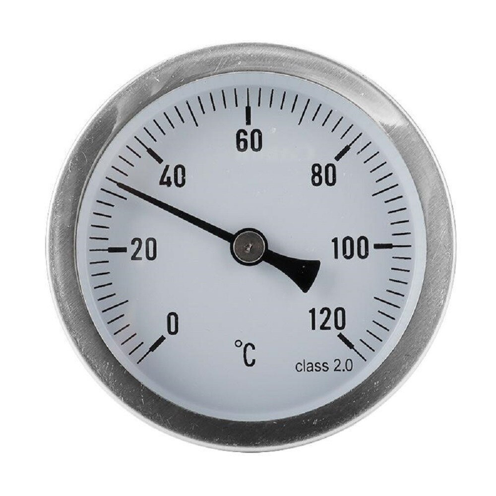 Thermomètre en métal pour tuyau d&#39;eau chaude, température de chauffage de 0 à 120 ° c 63mm pour tuyau d&#39;eau chaude et réservoirs d&#39;huile