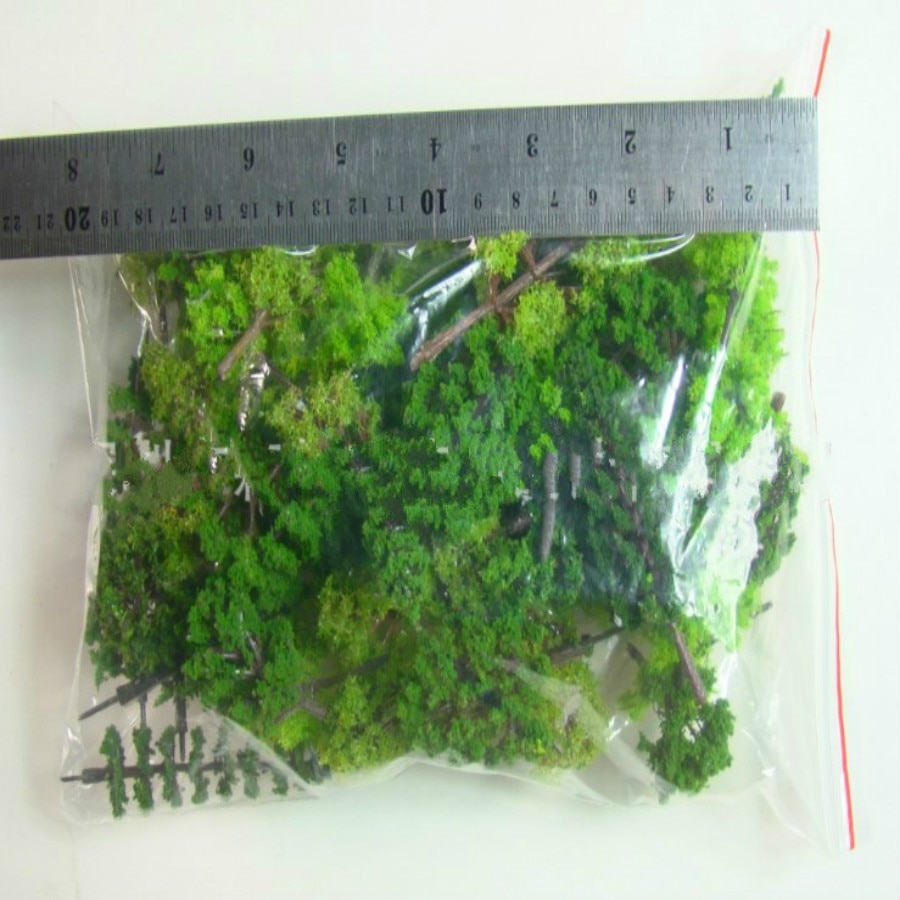 30 Stks/partij Model Groene Bomen Gemengde Draad En Plastic Model Landschap Trein Layout Tuin Landschap Miniatuur