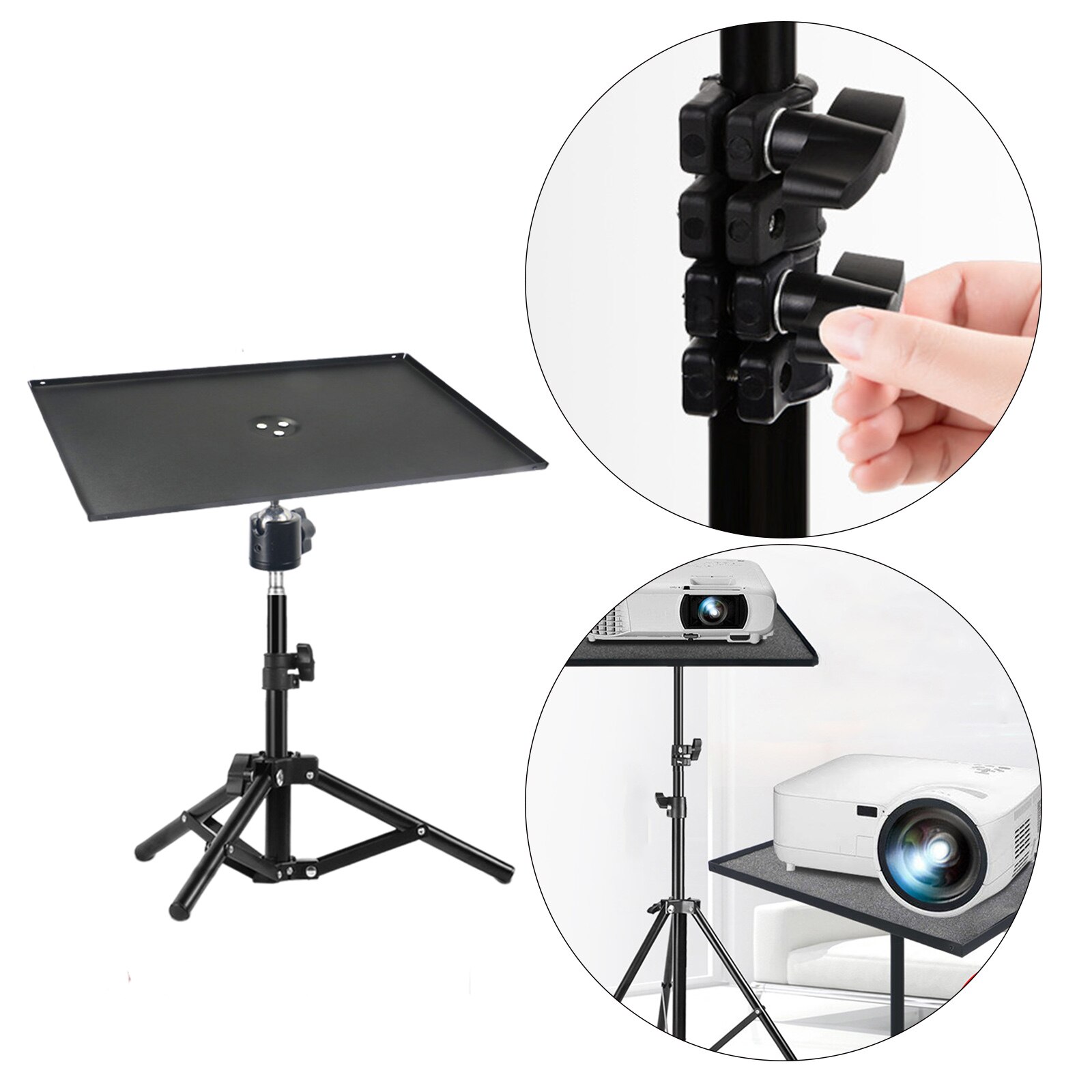Projector Statief Opvouwbare Laptop Statief Projector Stand Floor Statief Outdoor Telefoon Mount Afneembare: 0.6m Holder Tray