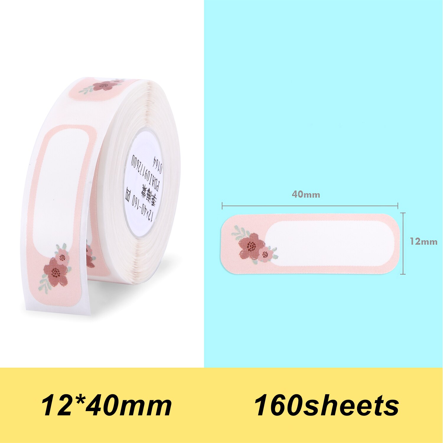 Stregkode pris størrelse navn blanke etiketter termoprint etiket papir vandtæt rivefast 12*40mm 160 stk/rulle washi tape